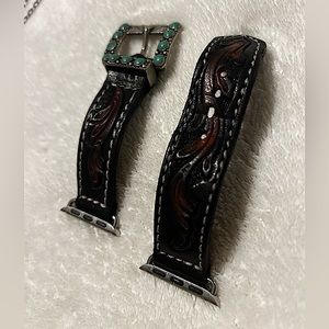 Hand tooled Apple Watch band